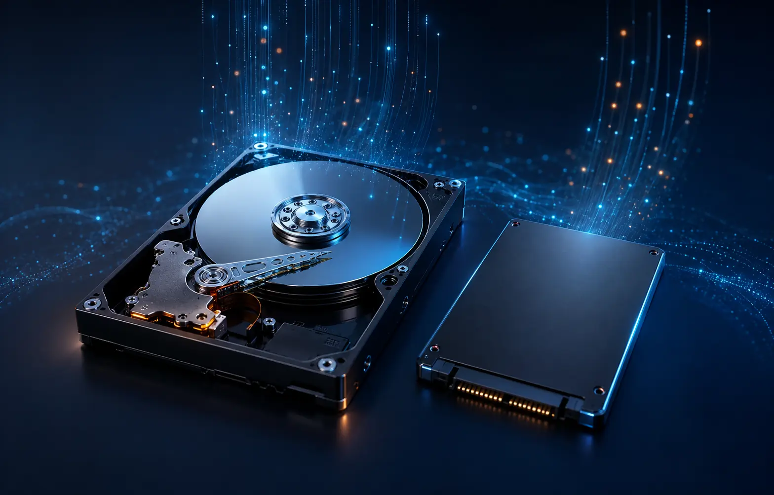 Illustration zur Datenrettung von Festplatte und SSD